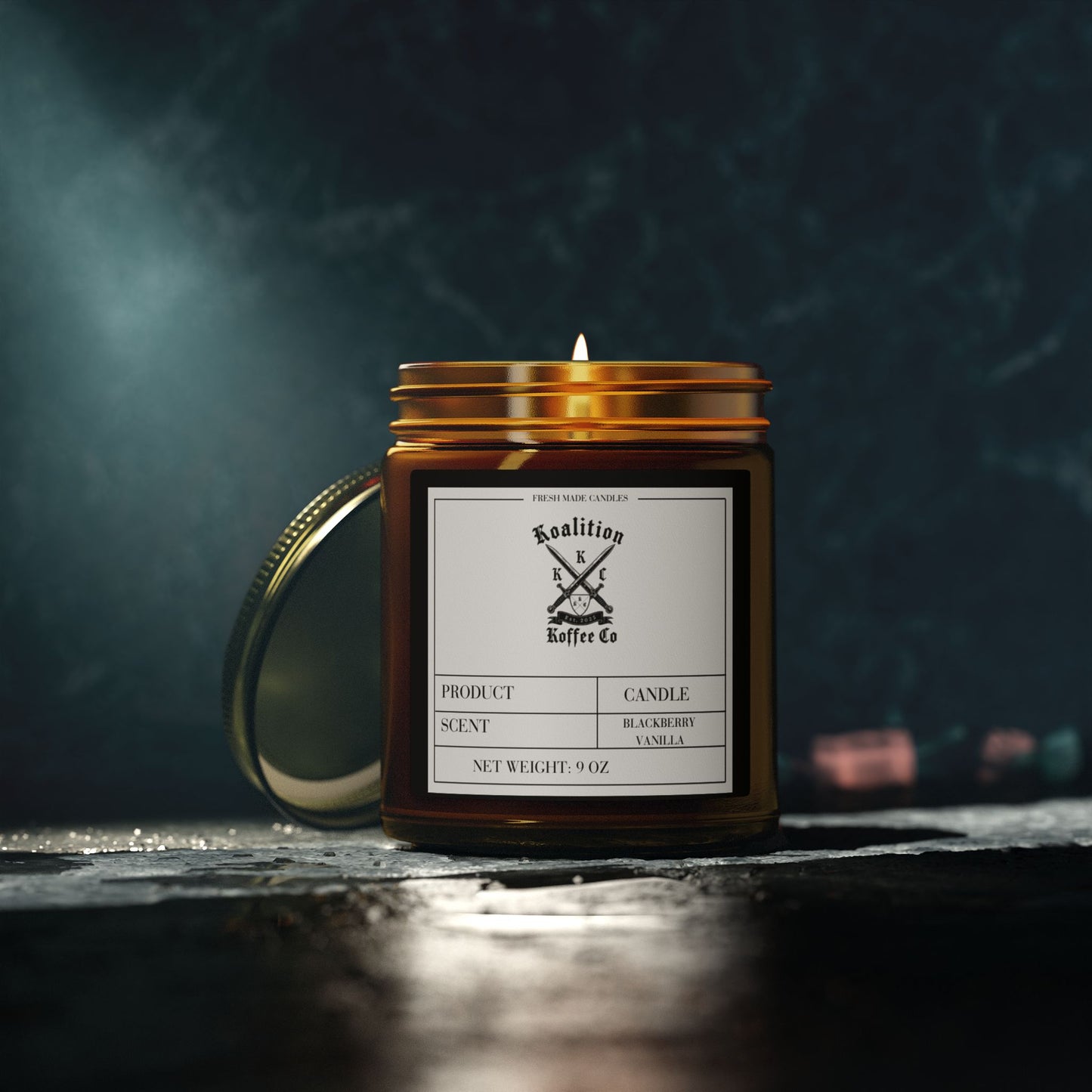 BlackBerry Vanilla Scented Candle —9oz Amber Jar