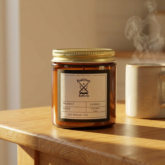 Cinnamon Chai Scented Candle — 4oz Amber Jar
