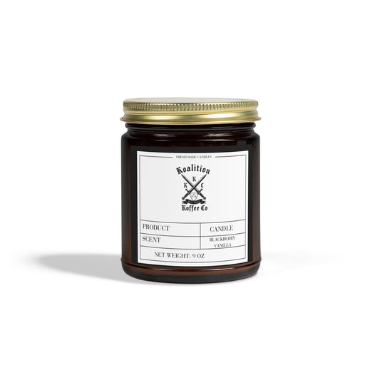 BlackBerry Vanilla Scented Candle —9oz Amber Jar